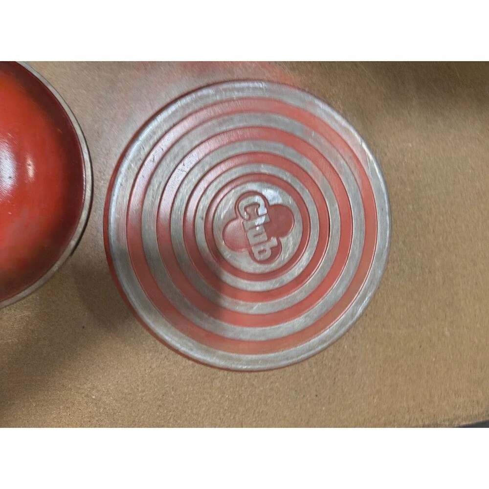 Vintage 1970s Club Aluminum Red Harvest Dutch Oven Pot Lid 10 Inch 4 Qt